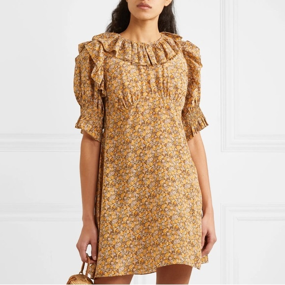 Doen Dresses & Skirts - Doen Baudoin Silk Vintage Style Dress in Lady Emma Floral